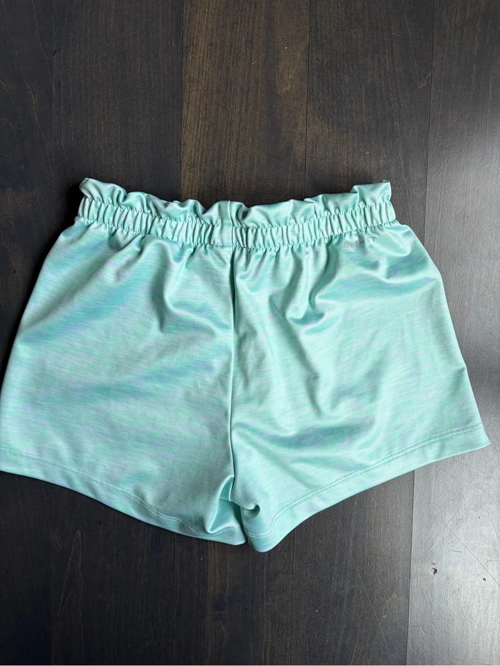 Nike Girls Light Mint Athletic Shorts with Ruffled Elastic Waist Size 6